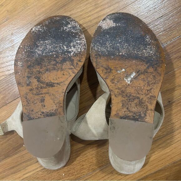 Revolve Paloma Barcelo Rope Detail Tan Suede Crisscross Wedge Round Toe Sandal - Picture 4 of 8